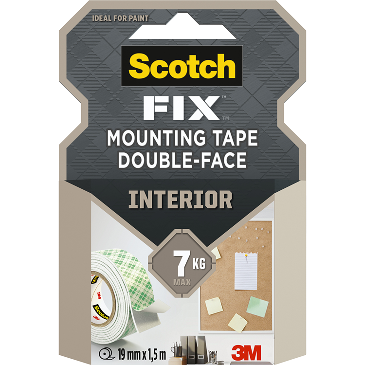 3m 1071421 - scotch-fix™ interior montage tape 19mmx5m, 1 rol pak | 12 stuks