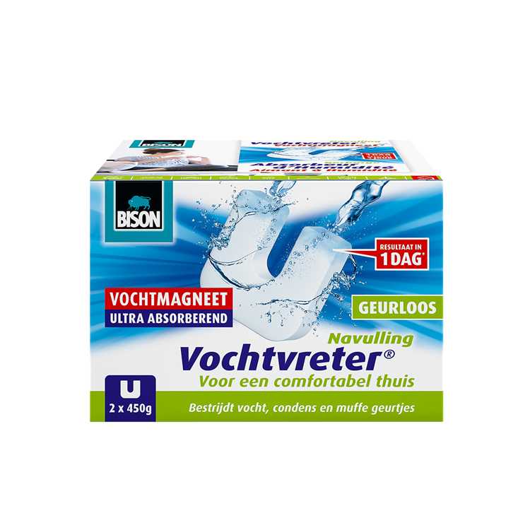 Bison 1063339 - vochtvreter ambiance magneet neutral box 450g a2 | 3 stuks