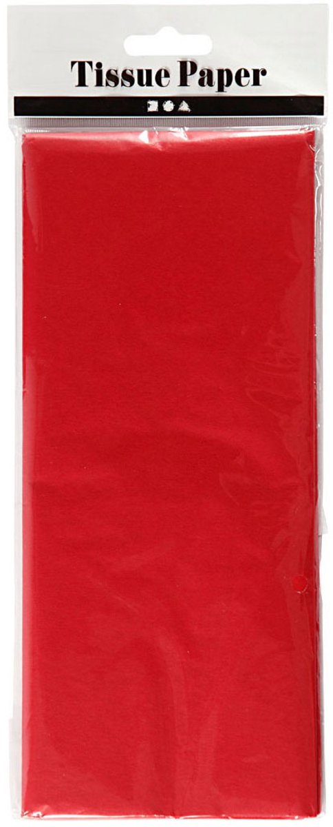 Creativ Company Tissue Paper Red 10 Blätter 14 Gr, 50 x 70 cm