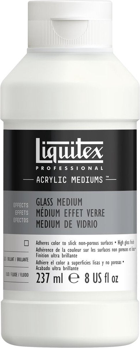 Liquitex 8870519 professional glass medium 237 fles – hoogglanz acrylmedium voor glas keramiek, hittefixeerbaar