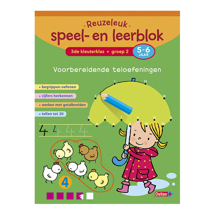 Deltas toller Spiel- und Lernblock mit vorbereitenden Zählübungen 5-