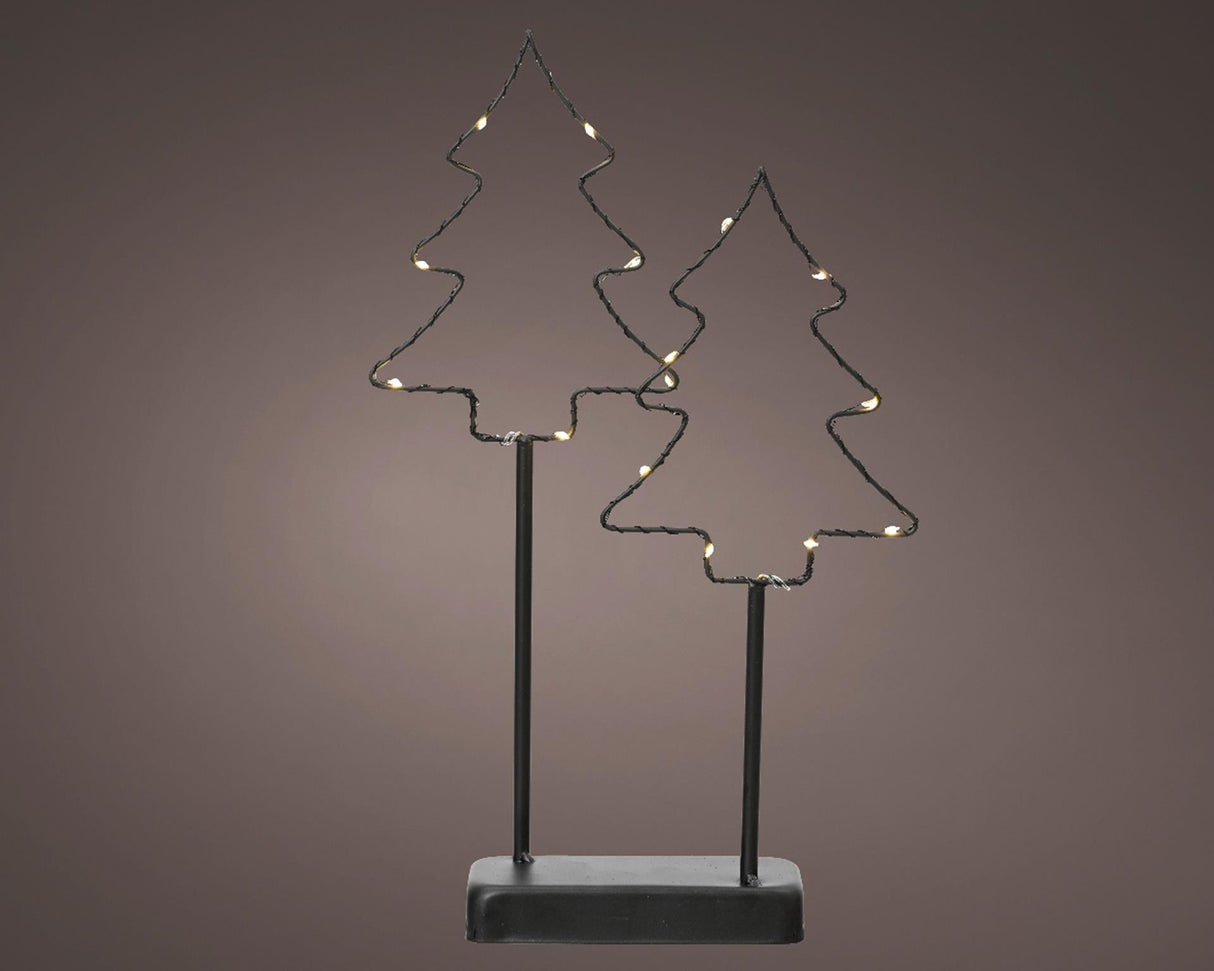 Lumineo Weihnachtsbäume LED auf Standardmetall h35cm