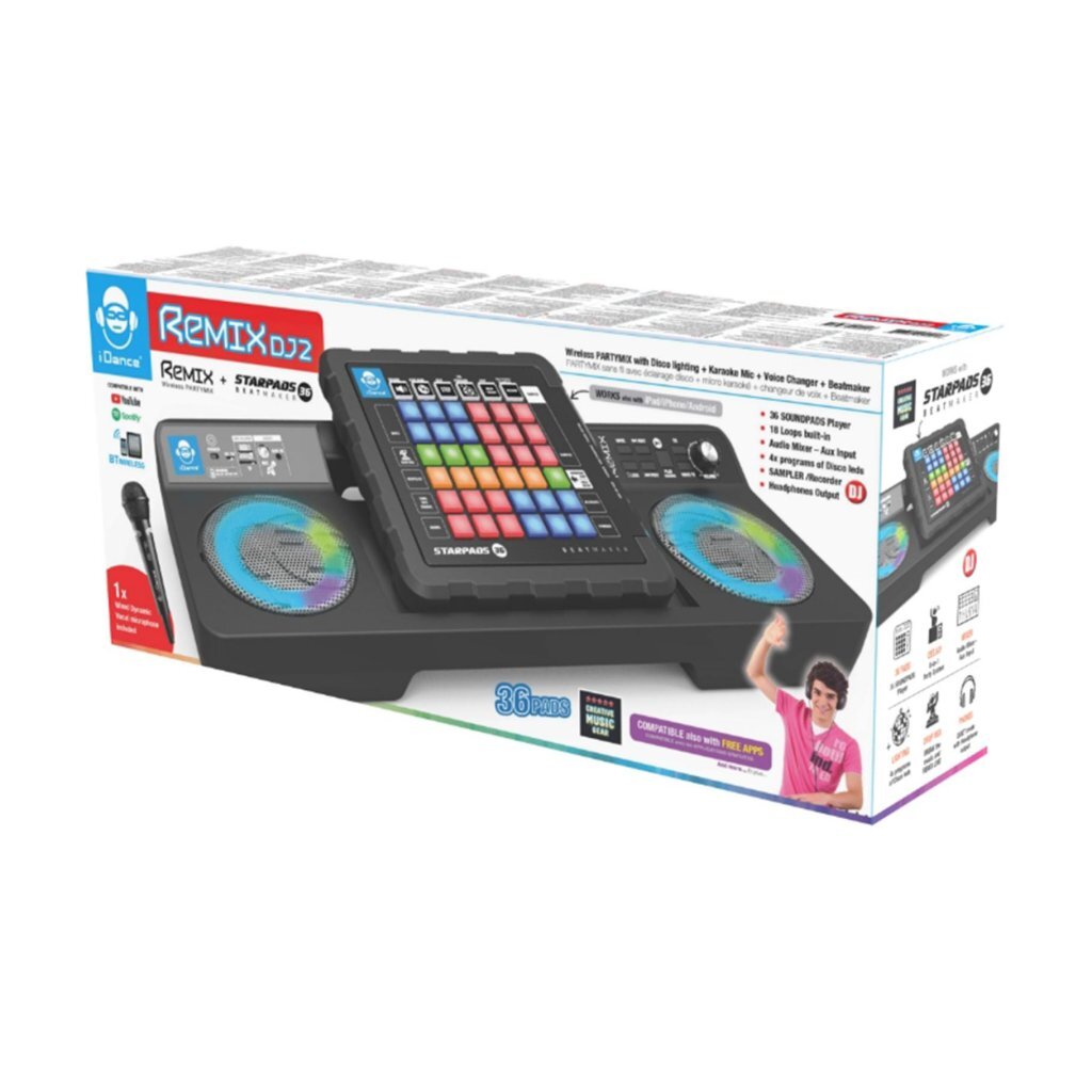 Idance DJ-Mixer-Set Remix DJ2 Licht + Sound