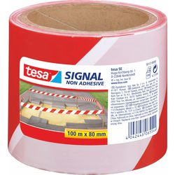 Absperrband Tesa 58137-00000 rot, weiß