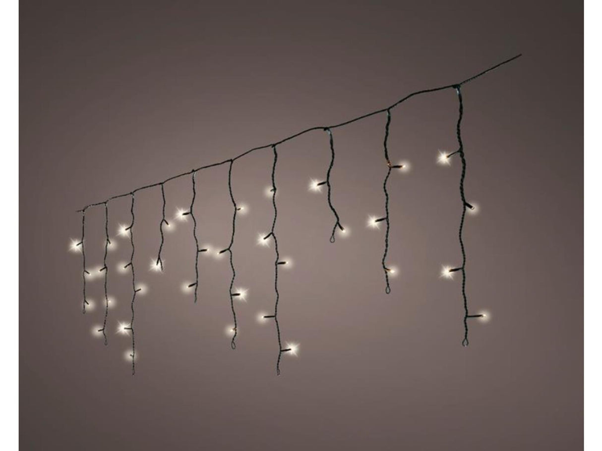 Lumineo LED-Beleuchtung Eiszapfen 11 Meter – 259LED warmweißes Funkeln