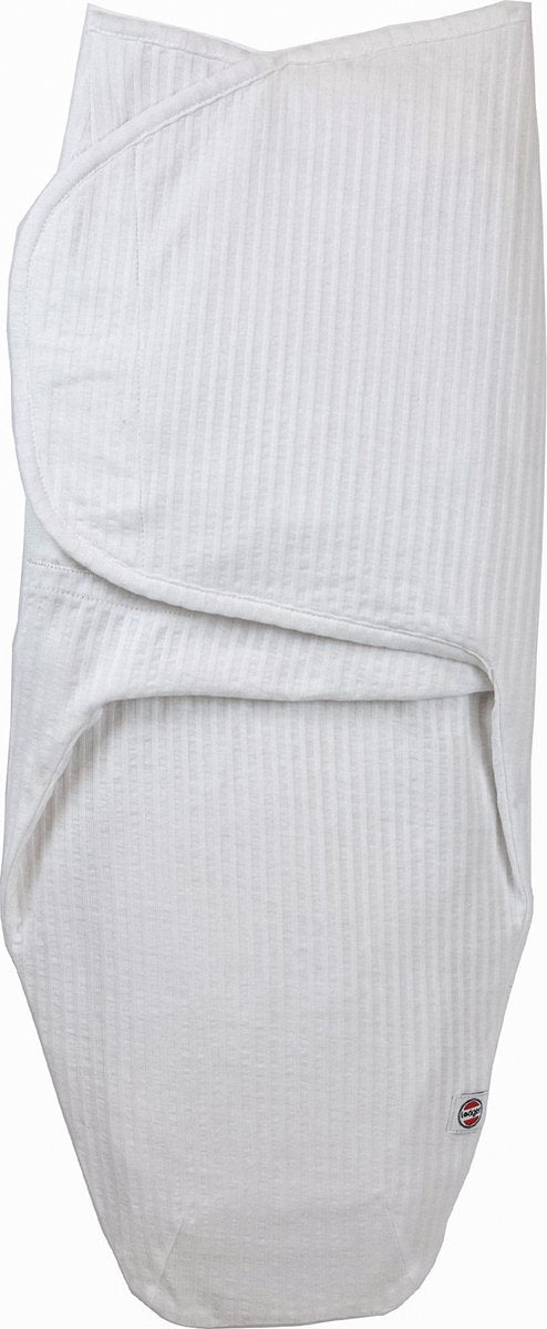 Lodger bundler - inbakerslaapzak - wit - 0.3 tog - 60cm (0-4m) - seersucker katoen - inbakerdoek