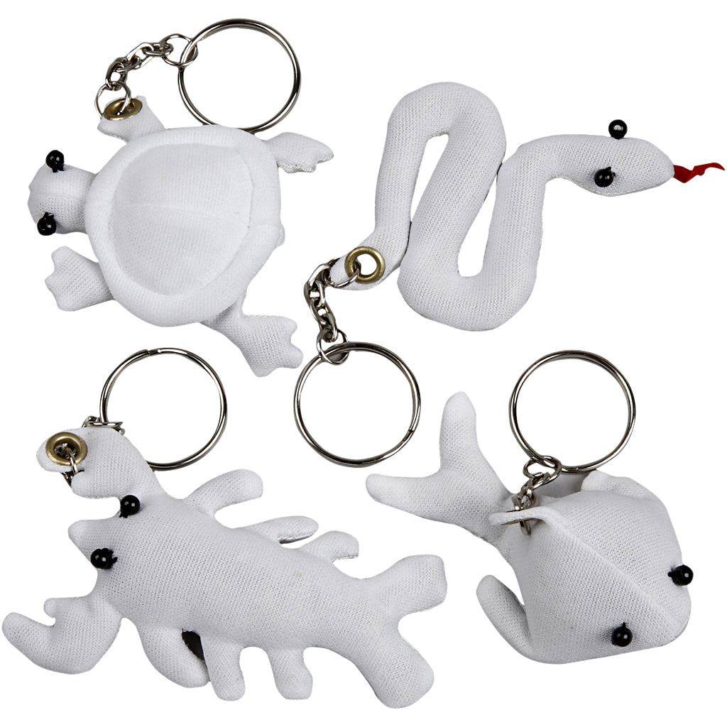Kreativunternehmen https: www.cchobby.nl-textile-figures-with-keychain-size-4-8-cm-white-4-piece-1-box