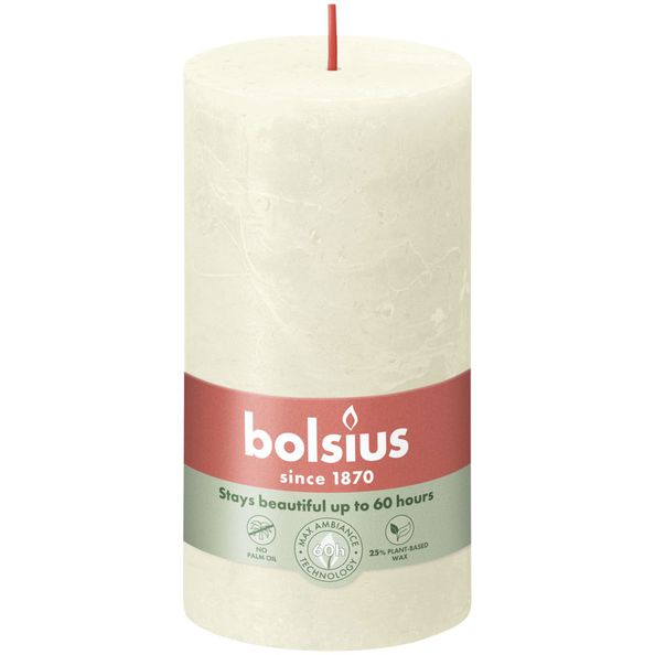 Bolsius Bolsius Stollen Shine 4 St rustikal 130 x 68 mm weiche Perle gefärbt