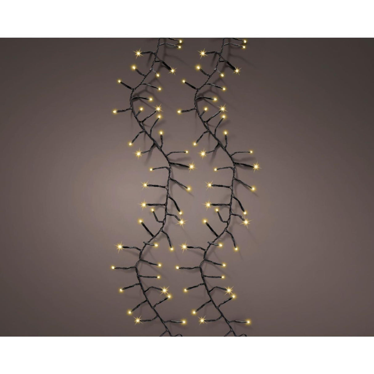 Lumineo Weihnachtsbeleuchtung Excel Twinkle 15 Meter 960 Lampen Champagner für drinnen und draußen