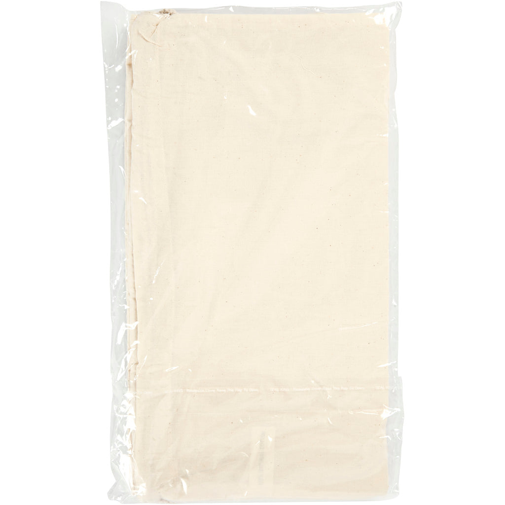 Creativ Firmentasche mit Kordelzug, Größe 37x41 cm, 115 g, hell natur, 3 Stück 1 Box