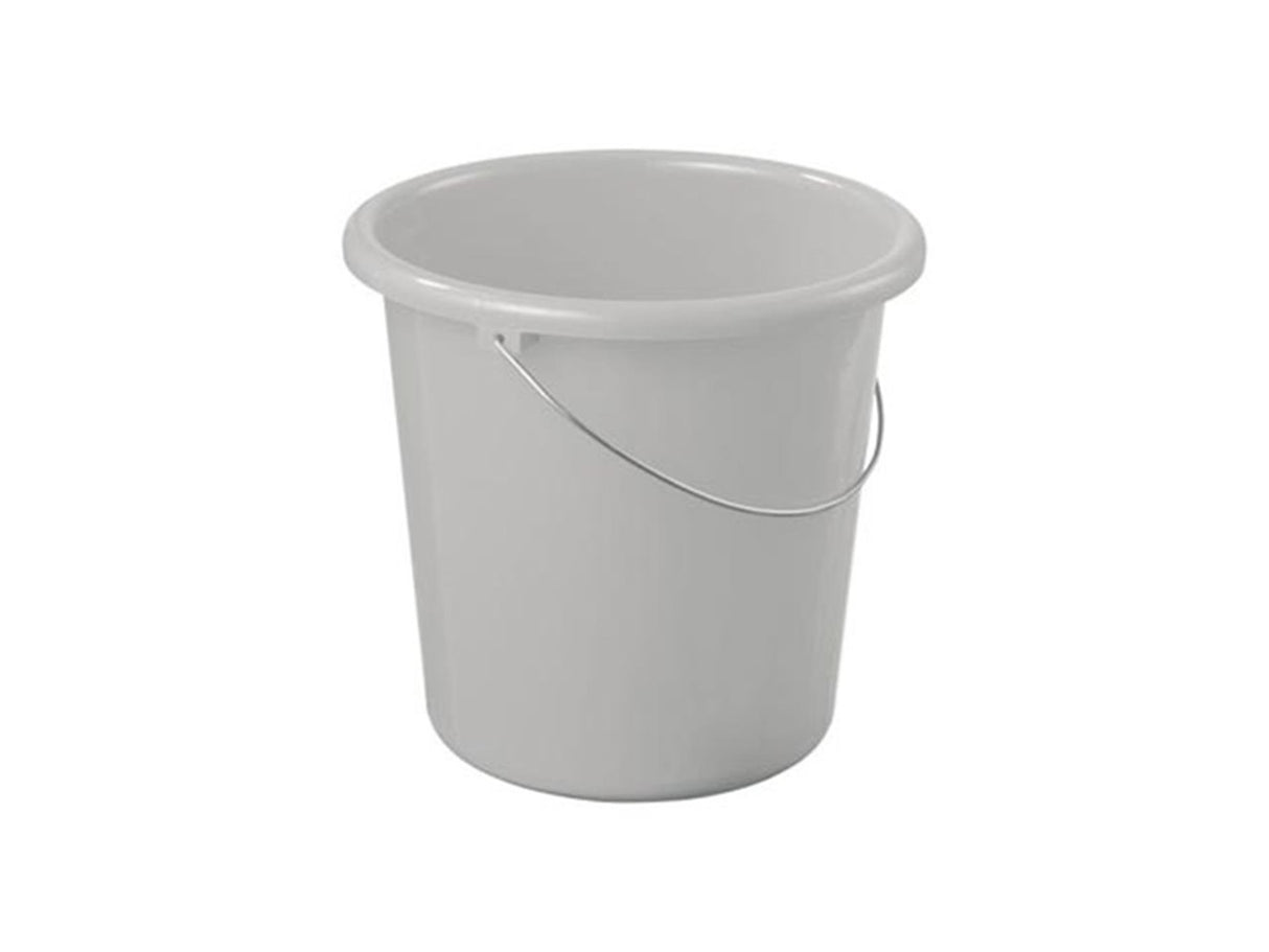 Sunware Basic Eimer 10 Liter Silber Durchmesser 28x25,8cm Kunststoff