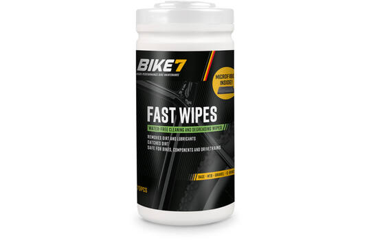 BIKE7 - Fast Wischtopf mit 70 Tüchern einschließlich Mikrofaserreinigungstoff