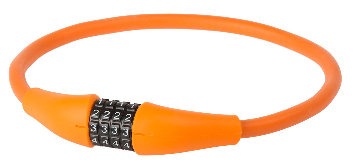 M-Wave-Kabel-Zahlenschloss Silikon 900 x 12 mm – Orange