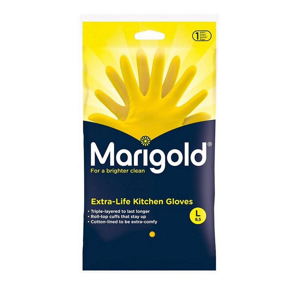 Basic Marigold Küchenhandschuhe L Gelb