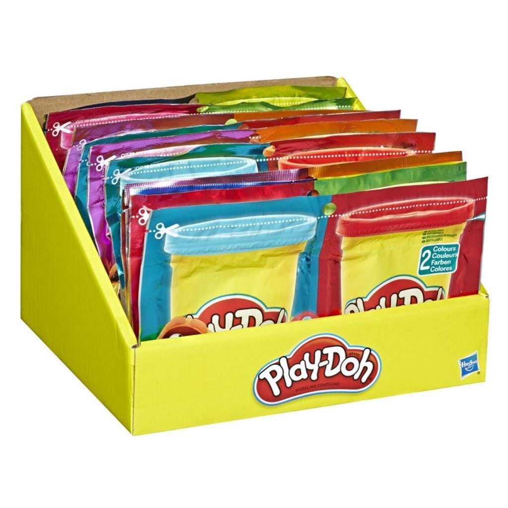 Play-Doh-Grab-and-Go-Beutel + Ton in 2 Farben