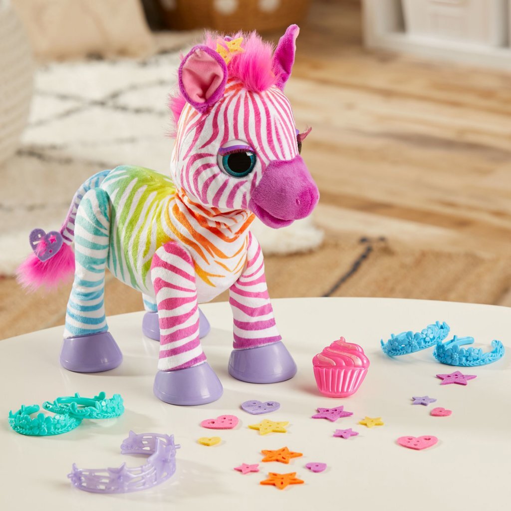 FurReal Friends FurReal Zenya My Rainbow Zebra + Sound und Zubehör