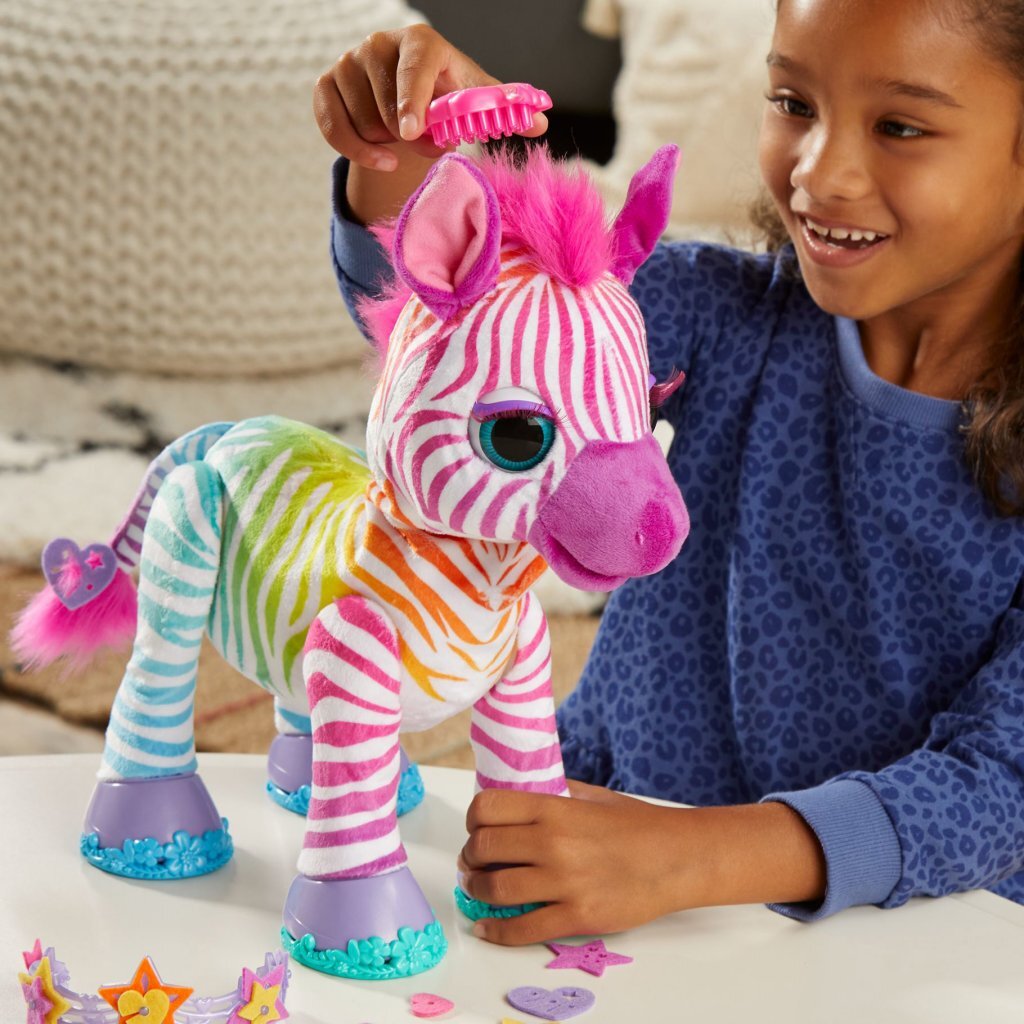 FurReal Friends FurReal Zenya My Rainbow Zebra + Sound und Zubehör