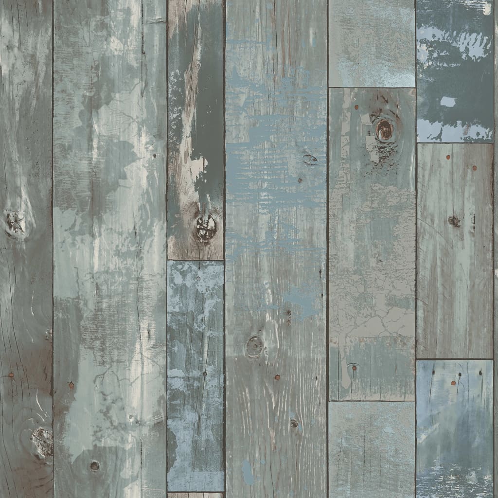 Niederländische Wandverkleidung Tapeten Gerüst Holz graublau