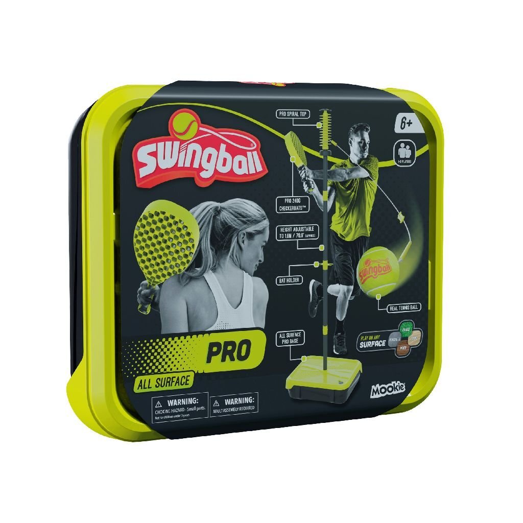 Swingball Pro-Tennispfosten mit All-Surface-Basis schwarz gelb
