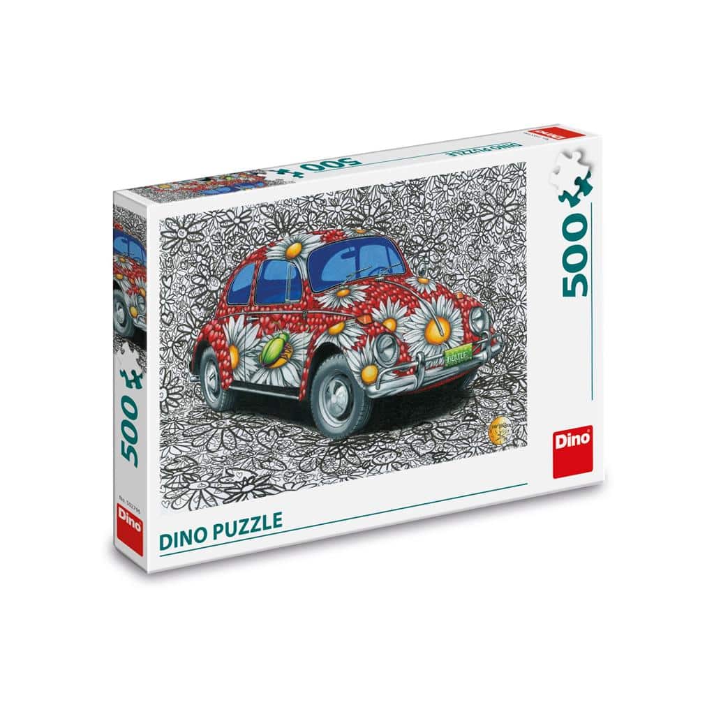 Dinotoys Dino-Puzzle bemalter VW-Käfer – 500 Teile