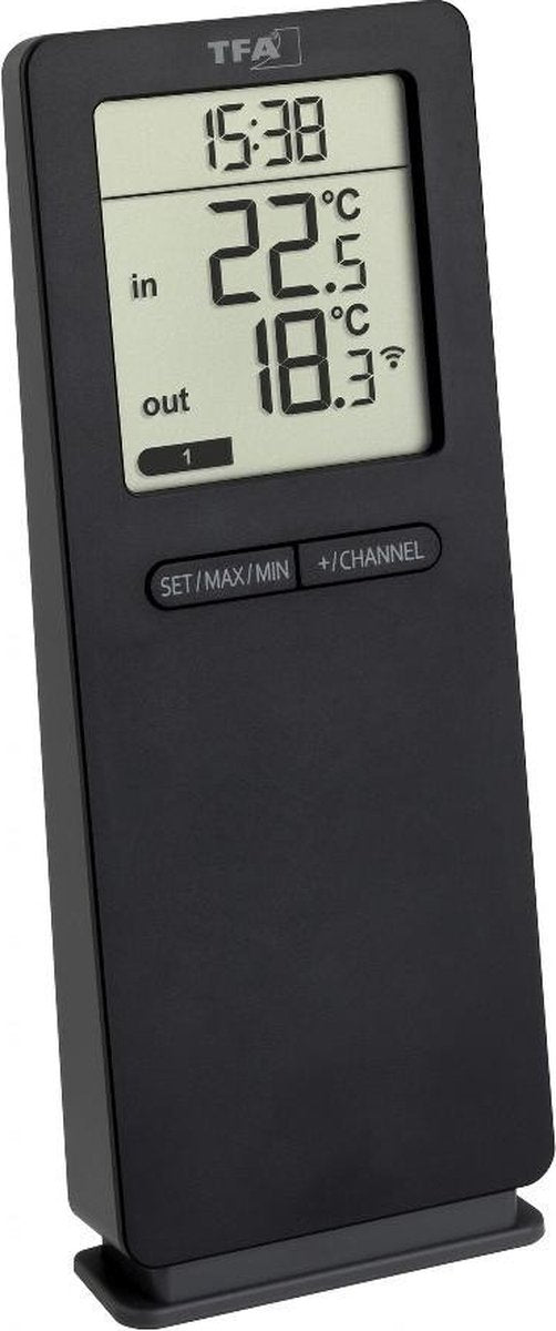 Tfa Dostmann Funk Thermometer Logoneo 30.3071.01 Funk-Thermometer digital schwarz