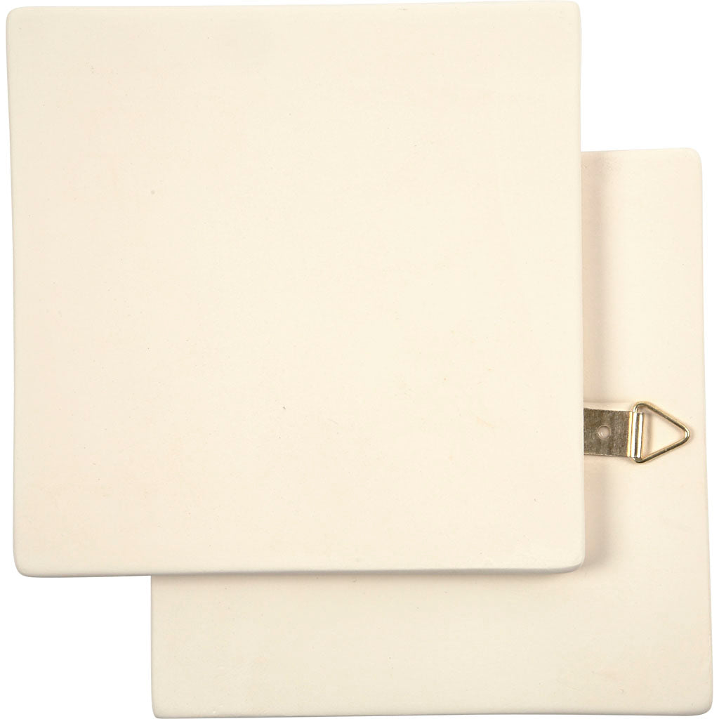 Creativ Company Kunstfliese, Größe 13x13 cm, Stärke 7 mm, weiß, 1 Stück