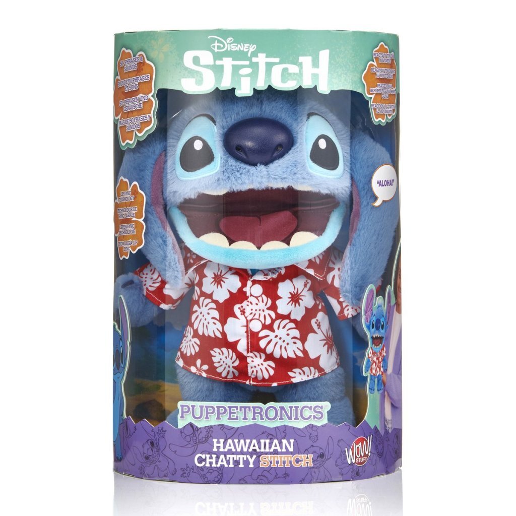 Disney Stitch Hawaiian Chatty Stitch Kuscheltier 30 cm + Sound