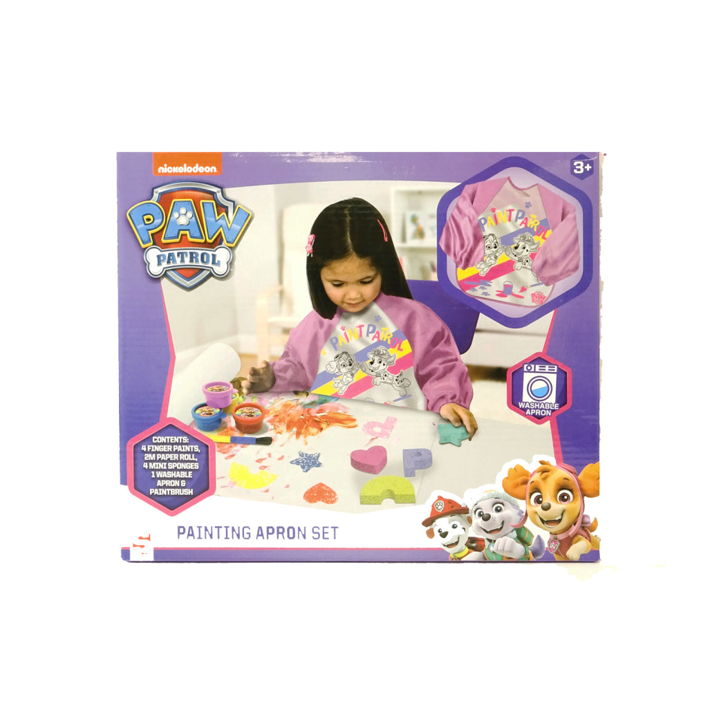 Paw Patrol Fingermalset mit rosa Schürze