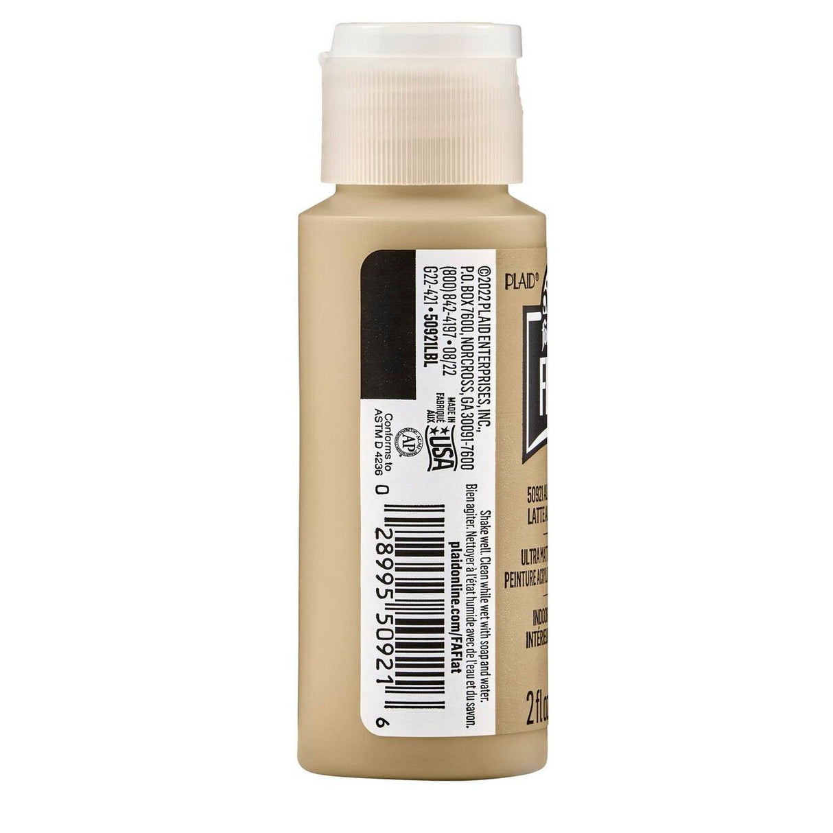 Folkart • Flache, ultramatte Acrylfarbe, Mandel-Latte, 59 ml