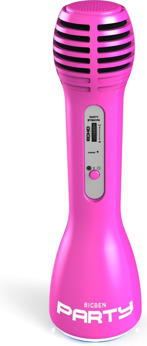 Bigben Partymikrofon – Karaoke-Set – Bluetooth – Pink