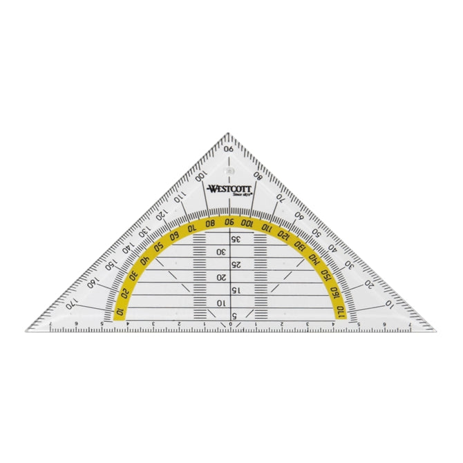 Quantore Geodreieck Westcott 140mm transparent