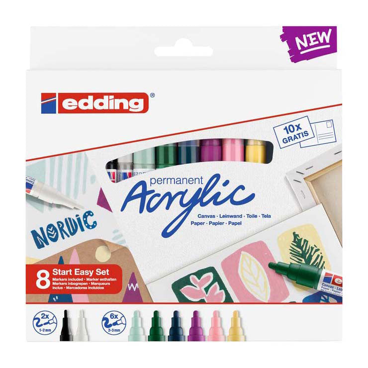 Quantore Acrylmarker Edding Starter Kit