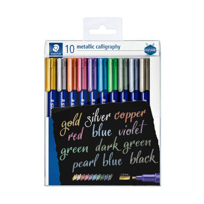 Quantore Kalligraphiestifte Metallic-Set – 10 Farben