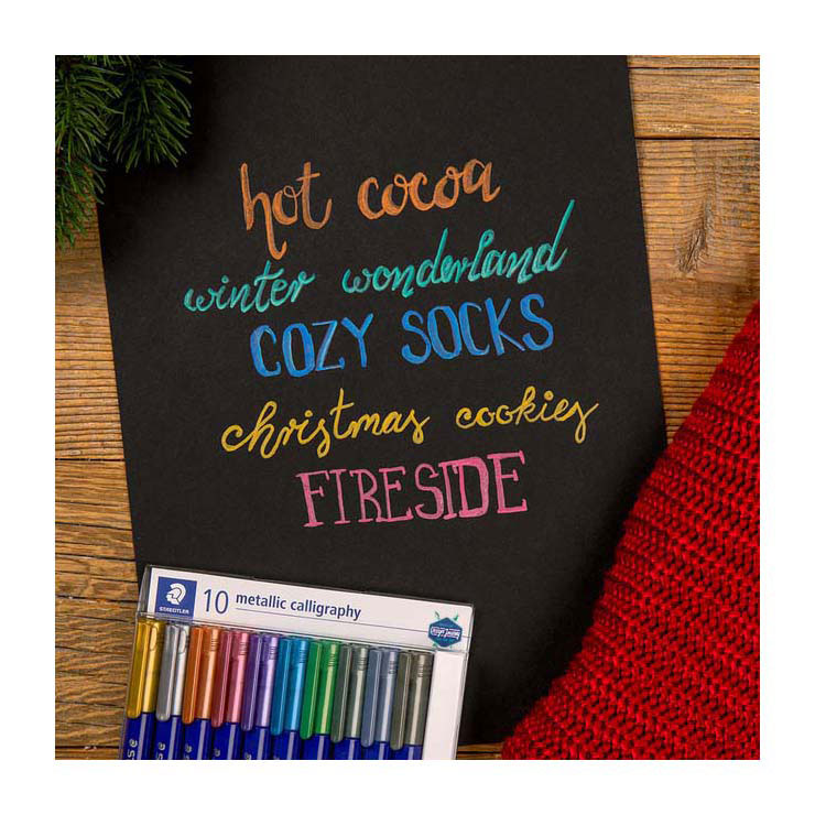 Quantore Kalligraphiestifte Metallic-Set – 10 Farben