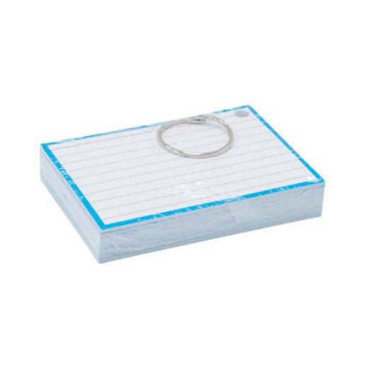 Quantore Karteikarten A7 blau inkl. Clipring 50 Blatt
