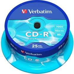 CD-R extra Schutz Spindel 700 MB wörtlich 52x 80min. 25 Stück