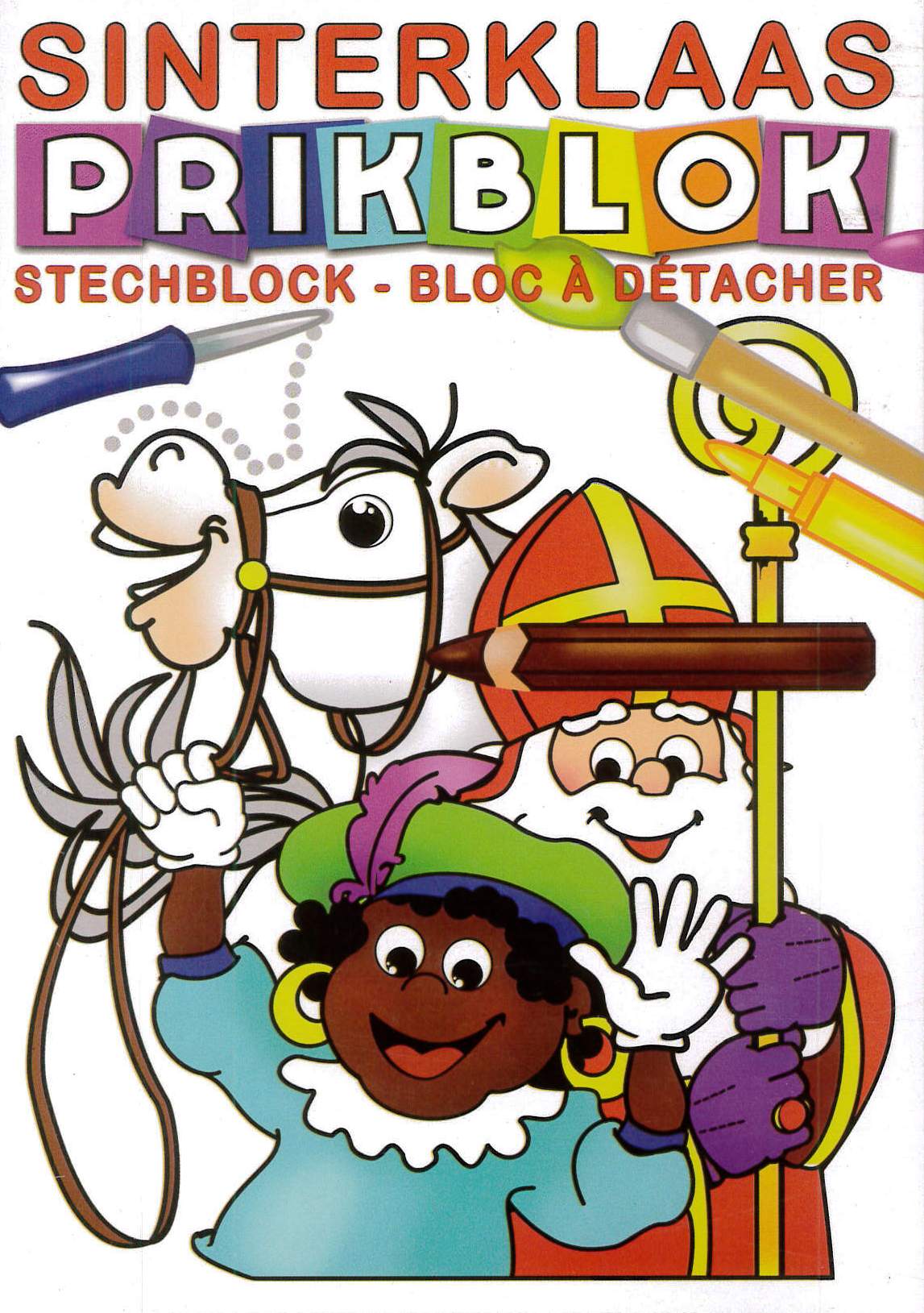 Sinterklaas-Nadelblock mit Nadel und Stechkissen.
