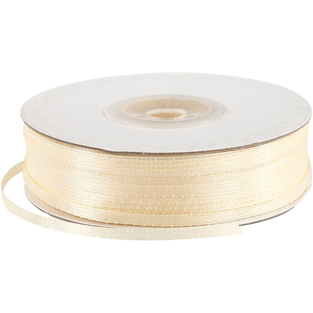 Creativ Company Satin Ribbon Off-White, 100 m