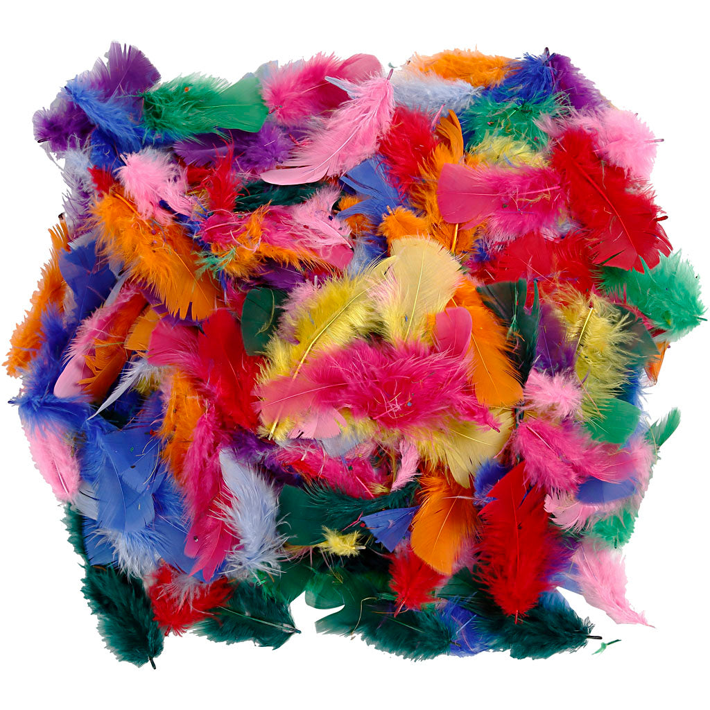 Creativ Company Federn in verschiedenen Farben 7-8cm, 50gr
