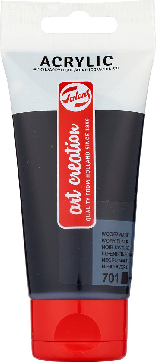 Talens Art Creation Acrylfarbe, Tube 75 ml, Elfenbeinschwarz 701