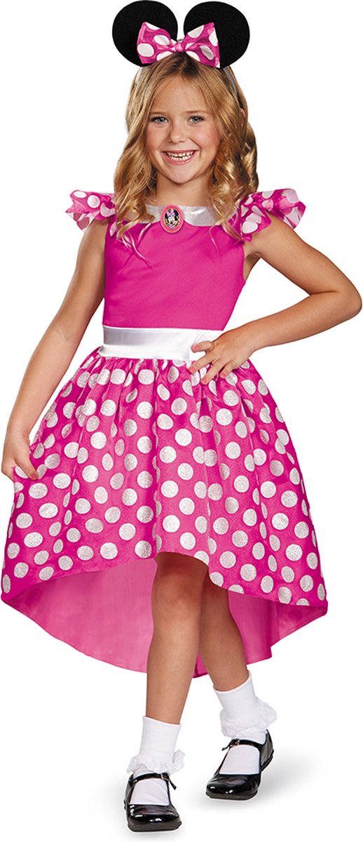 Disney-Disguise – Vorschul-CG-Minnie-Friends, rosa Minnie-Kleid klassisch, Größe S (5–6 Jahre), Mädchen