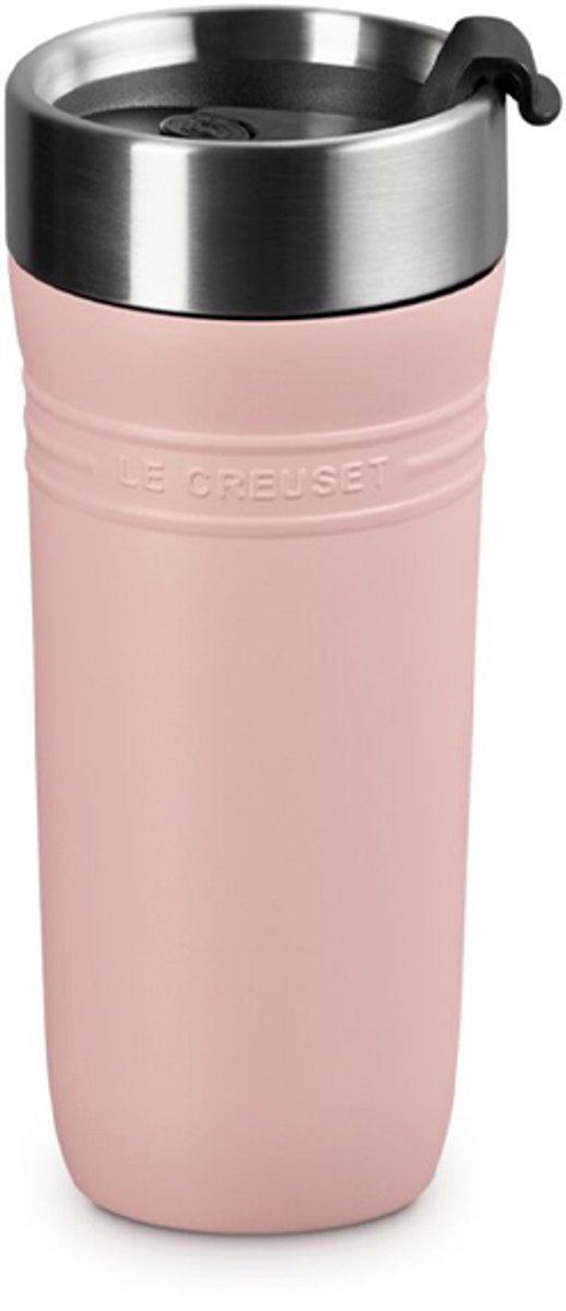 Le Creuset doppelwandiger Thermobecher für unterwegs 0,35 Liter Shell Pink