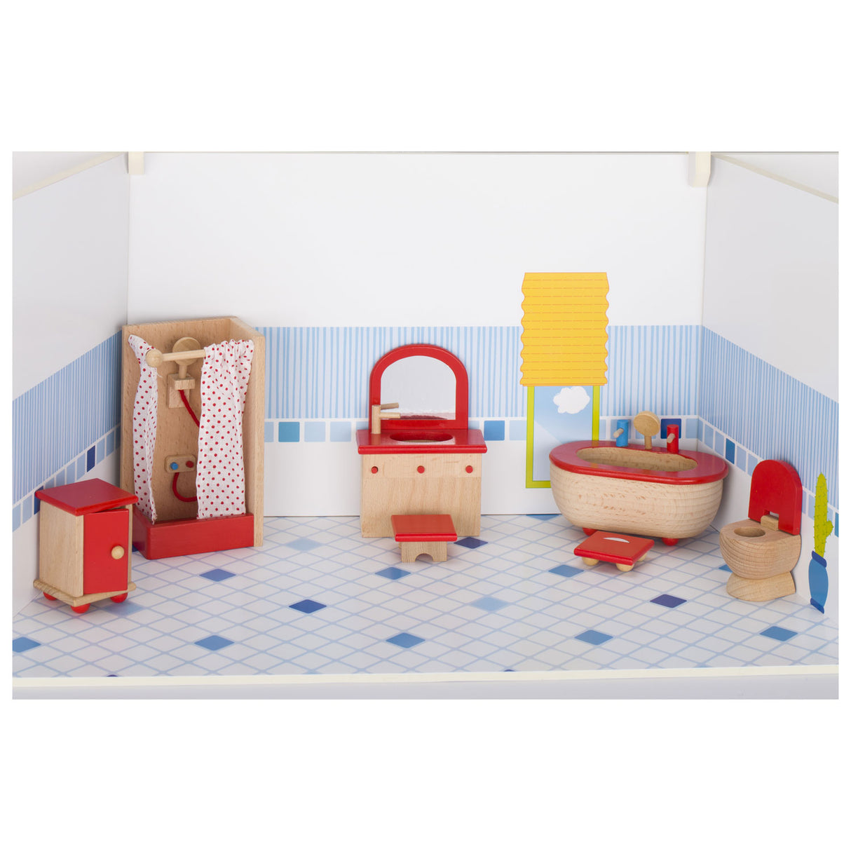 Goki Puppenhausmöbel Badezimmer