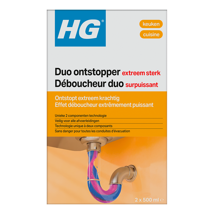 Hg Duo-Entsperrer | Abflussreiniger für hartnäckige Verstopfungen