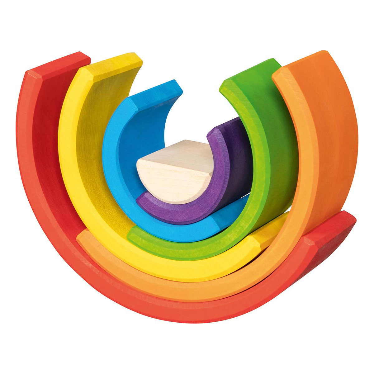 Goki -Holzbausteine Regenbogen, 5dlg.