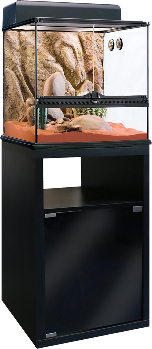 Exo Terra - Terrarium - Reptilien - Terrarienschrank 45x45x70cm schwarz - 1St