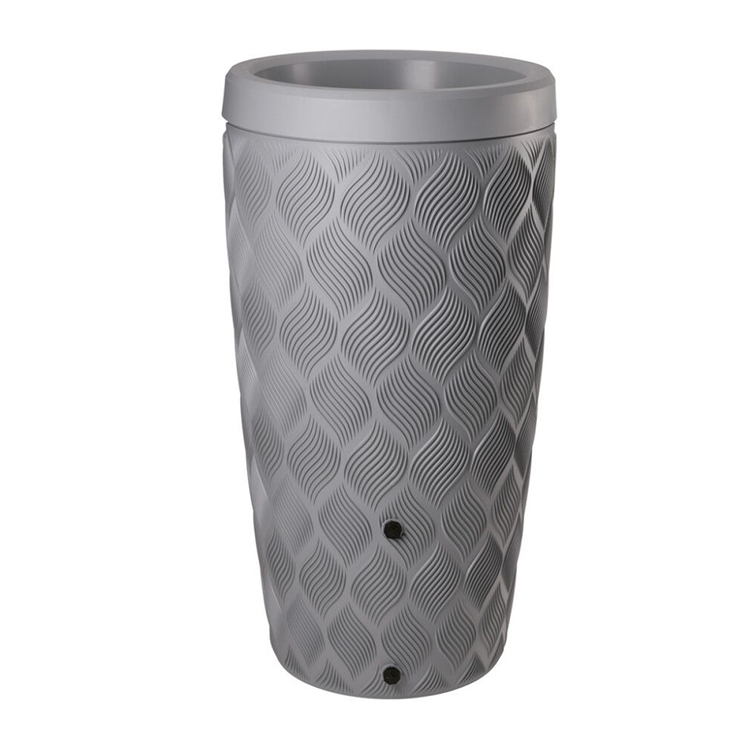 Regentonne Flow Platinumgrau 240l inkl. Pflanzer