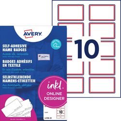 Zelfklevende naambadges avery zelfklevend 50x80 mm