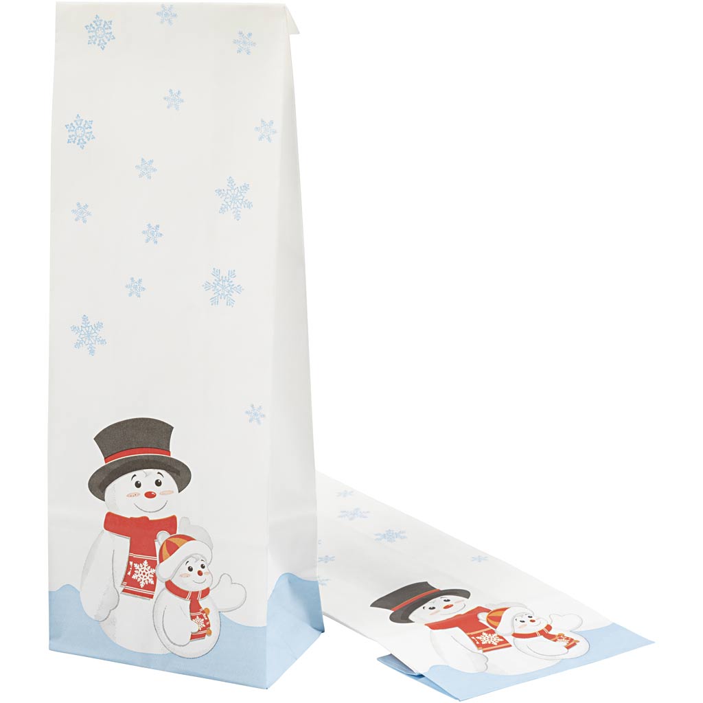 Creativ Firmentasche mit Motiv, Weihnachtsmotive, H: 28 cm, Größe 6x10 cm, 60 g, 100 Stück 1 Karton