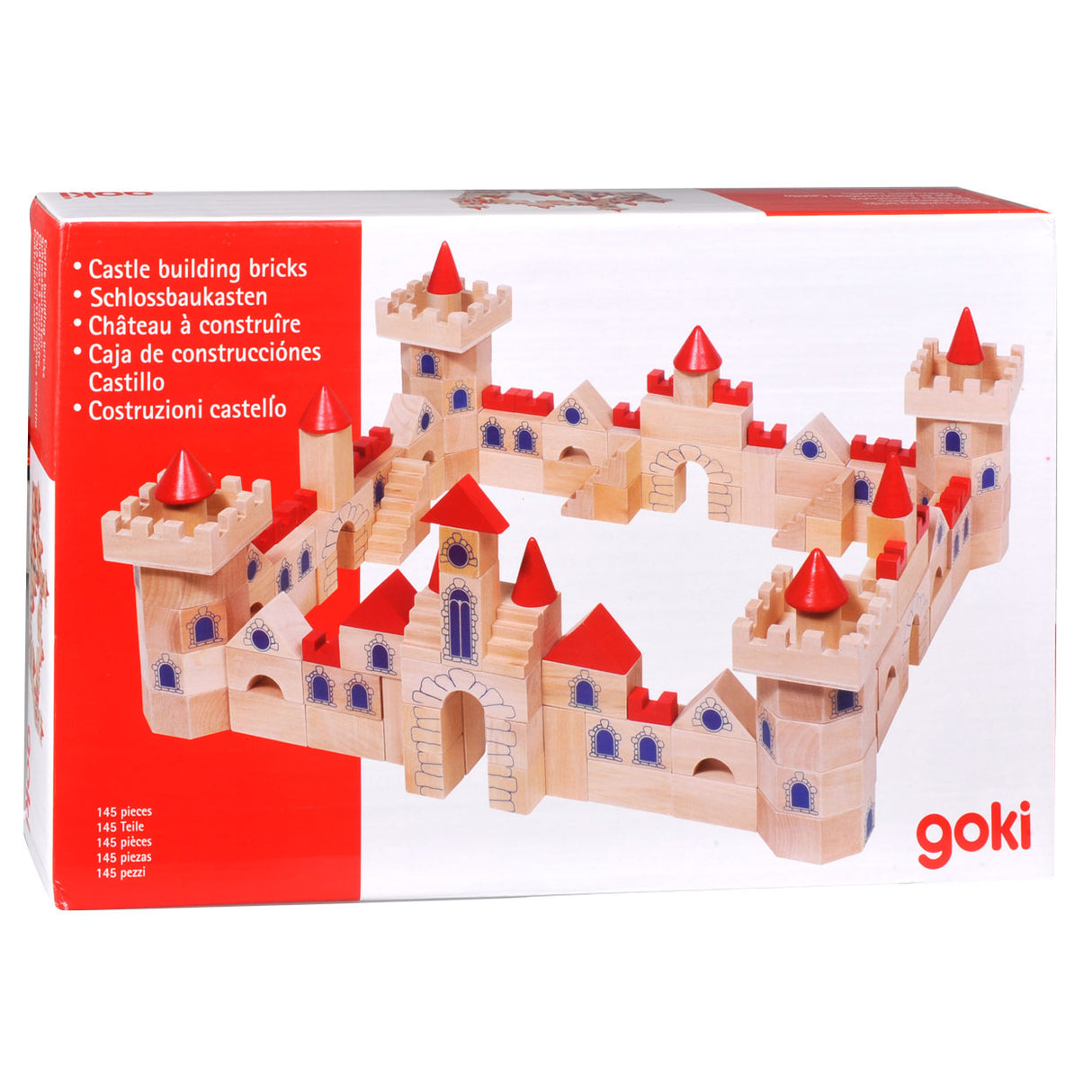 Goki Holzbausteine Schloss, 145 Teile.